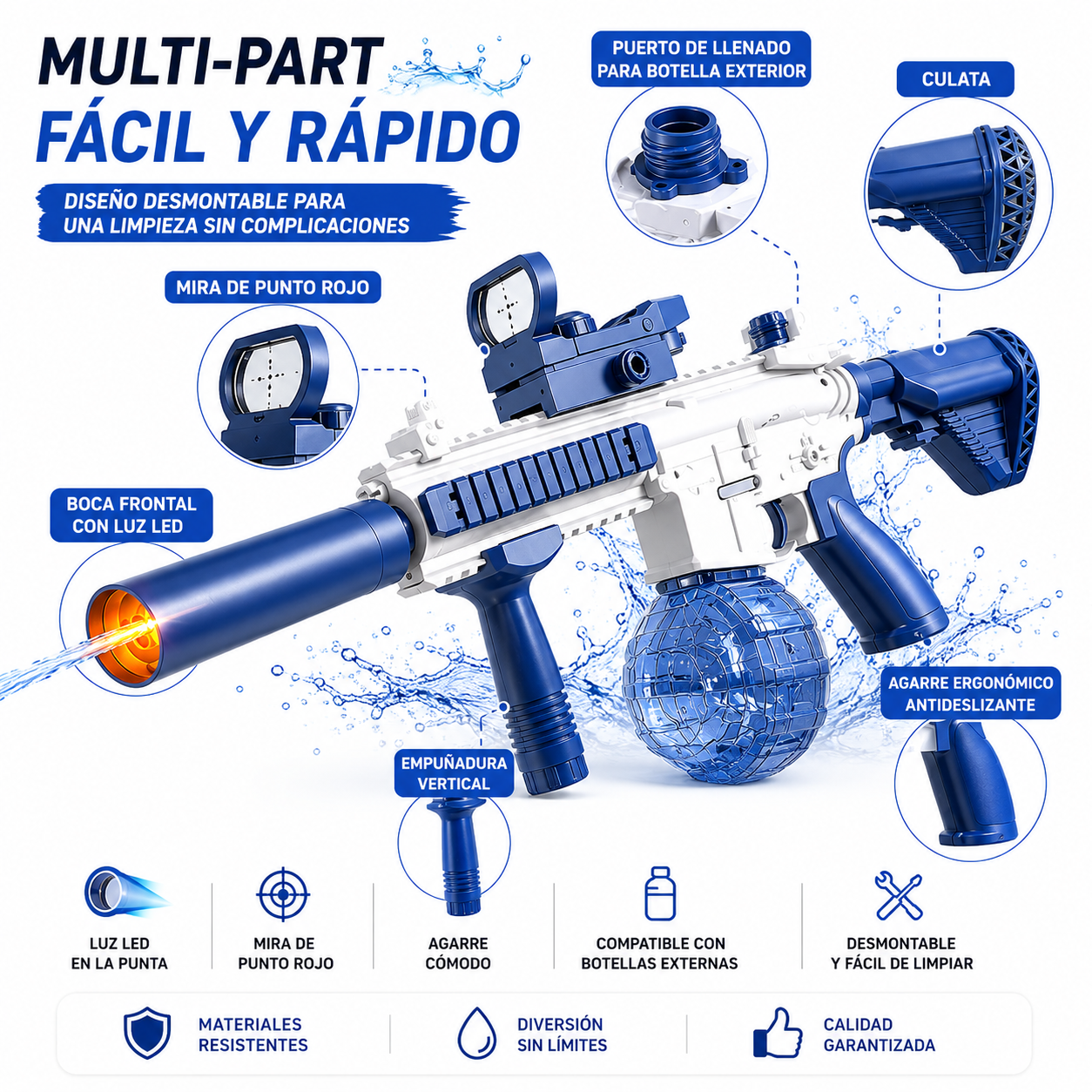 Fusil Eléctrico De Agua